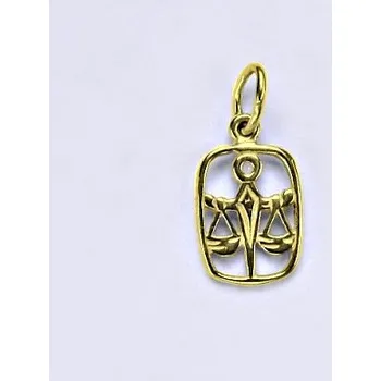 Přívěsek Zlatý přívěsek, znamení zvěrokruhu váhy, žluté zlato,14 kt, P 730