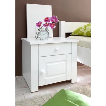 Noční stolek Noční stolek LEON masiv bílá