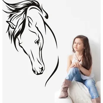 Samolepící dekorace Samolepka na zeď Hlava koně 4 (dekorace na zeď)