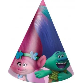 Party dekorace Trollové party čepičky 6 ks