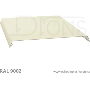 Střešní lemovaní Oplechování atiky kónické rš 330 šedobílá (šíře 250)