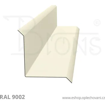 Střešní lemovaní Roh vnitřní rš 120 šedobílá