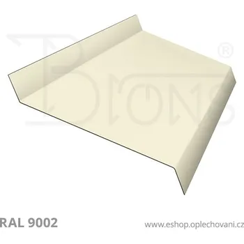 Střešní lemovaní Z - profil rš 160 šedobílá