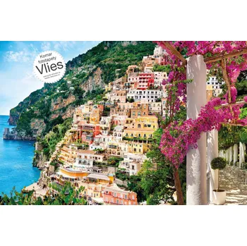 Fototapeta Vliesová fototapeta Positano XXL4-043 - italské městečko na pobřeží Amalfi / Vliesové fototapety na zeď Komar 4 dílné (368 x 248 cm)