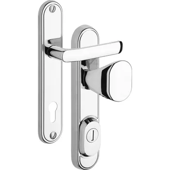 ROSTEX Bezpečnostní kování BK R1/O DEKOR (BT 4) Provedení: Madlo PZ (klika/madlo pro FAB), Rozteč: 72 mm, Povrch: Titan zlato (8000)