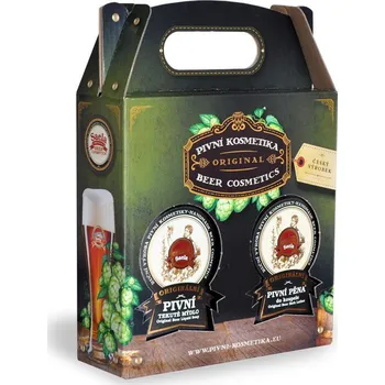 Kosmetická sada Saela pivní tekuté mýdlo 500 ml + pivní pěna 500 ml