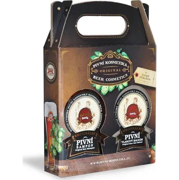Kosmetická sada Saela pivní šampon 300 ml + pivní vlasový balzám 300 ml