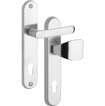 ROSTEX Bezpečnostní kování BK 802/O BARYT Provedení: Madlo PZ (klika/madlo pro FAB), Rozteč: 90 mm, Povrch: Nerez chrom (0100)