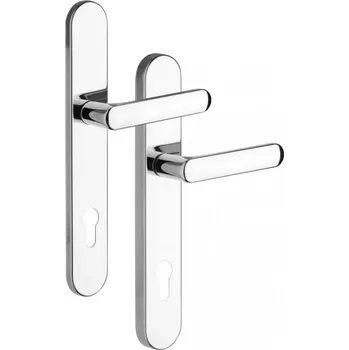 ROSTEX Bezpečnostní kování BK RX 807 - 40 Exclusive Provedení: PZ LI (klika levá/klika pro FAB), Rozteč: 90 mm, Povrch: Nerez chrom (0100)