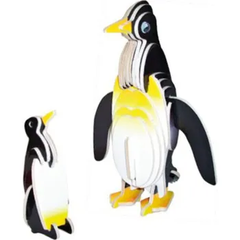 3D puzzle Woodcraft Tučňáci 15 x 11 x 6 cm