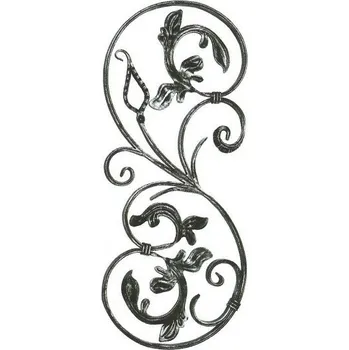 Zábradlí kovářský ornament 625/P - 740 x 320 mm, profil 16 x 8 mm, pravý