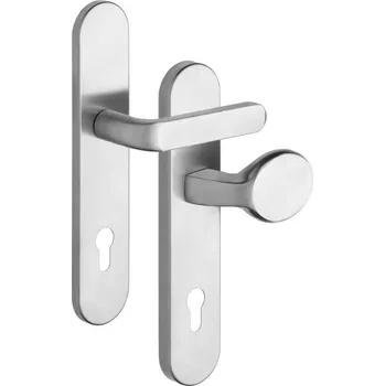 Dveřní kování ROSTEX Bezpečnostní kování BK RX 802-50 SOLID Rozteč: 92 mm, Povrch: Nerez mat (7200)