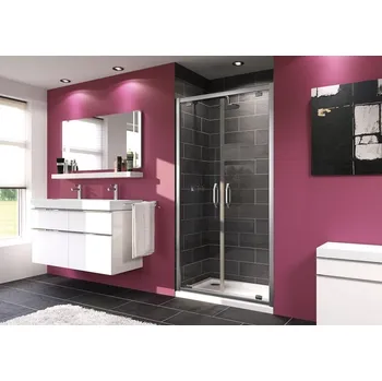 Sprchové dveře Recenze Huppe Next Sprchové dveře dvoukřídlé 80 cm čiré sklo chrom