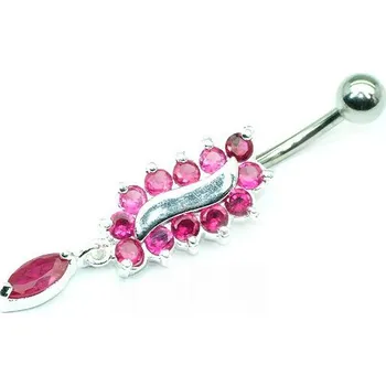 Piercing OPNG128 piercing pupíku červená