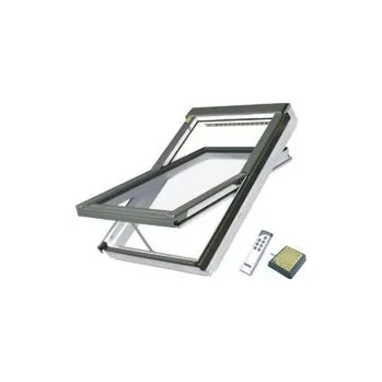 Okno Střešní okno dřevěné bílé kyvné elektro FAKRO FTU-V U3 Z-Wave 78x118