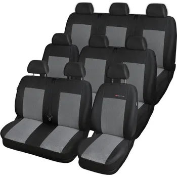 Potah sedadla Automega Autopotahy Opel Vivaro II,9 míst,nedělený dvojsedák v 1 řadě(1+2+3+3),od r.2014, šedočerné