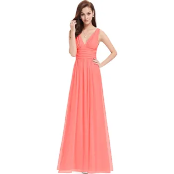 Dámské šaty Ever Pretty plesové šaty lososové 9016 Velikost: 4XL / 48 / 16 / 20