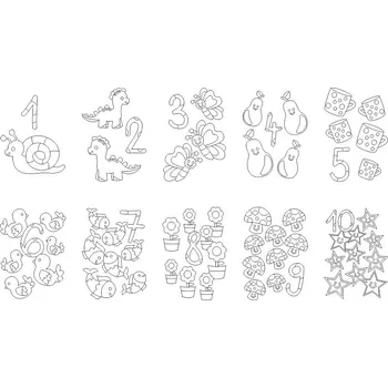 kreativní sada Radost v písku Sada ČÍSLA- Barevné pískování obrázků