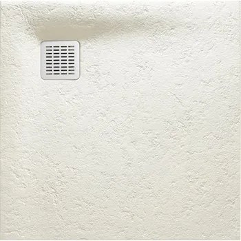 Sprchová vanička Terran - sprchová vanička ze Stonexu čtvercová 90x90 cm, bílá AP10338438401100