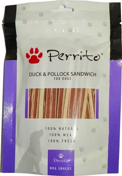 Pamlsek pro psa Perrito Snacks Duck/Pollock Sandwich 100 g