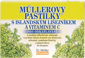 Lék na bolest v krku Dr. Müller Pharma Müllerovy pastilky s islandským lišejníkem a vitaminem C