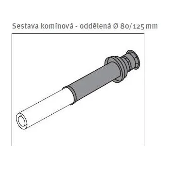 Kouřovod Sestava komínová - oddělená Ø 80/125 mm