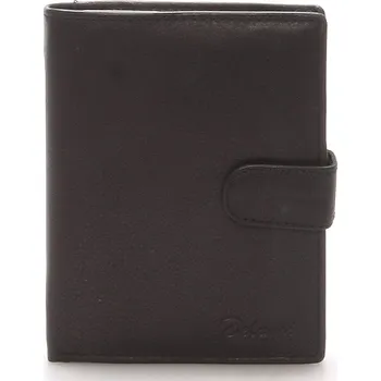Peněženka Pánská kožená černá peněženka - Delami 8703 černá