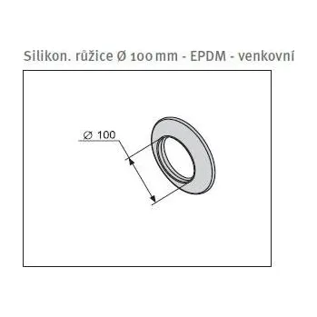 Kouřovod PROTHERM SR1D Silikonová růžice Ø 100mm EPDM - venkovní