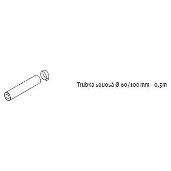 Kouřovod trubka souosá Ø 60/100 0,5 m