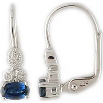 Náušnice Zlaté diamantové náušnice s diamanty, pravými modrými safíry 3880413 (3880413 - POŠTOVNÉ ZDARMA!!!)