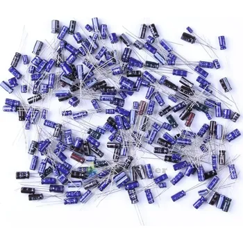 Vývojová deska Sada elektrolytických kondenzátorů - 15 druhů, 0.1uF-220uF, 200 kusů