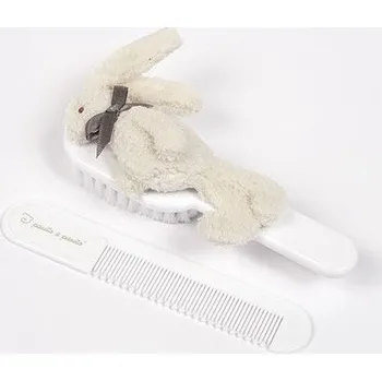 kartáč na vlasy pasito a pasito® Essentials "Brush&Comb " - Hřebínek a kartáč na vlásky se zajíčkem