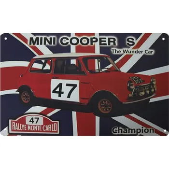 Plechová cedule Mini Cooper plechová cedule