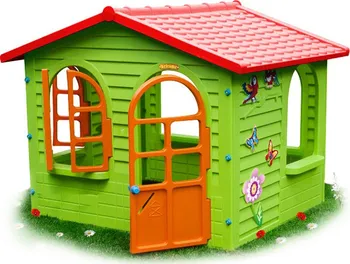 Dětský domeček Mochtoys Zahradní domek s okny a dveřmi