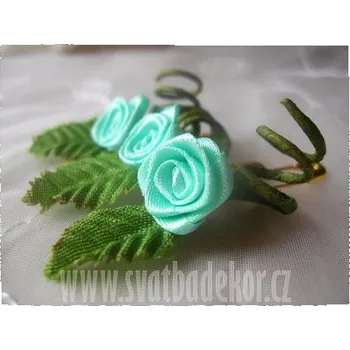 Vývazek se spínacím špendlíkem - mátový - 17 ks