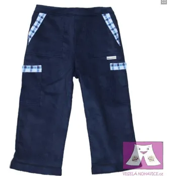Dívčí kalhoty Veselá nohavice Modré manžestráky 110
