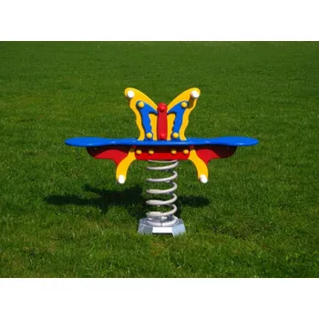 Monkey's Home Dvousedadlová pružinová houpačka, motýl