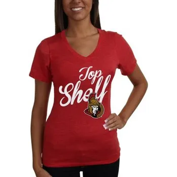 Dámské tričko Soft as Grape Dámské tričko Ottawa Senators NHL Shelf Tri-Blend Velikost: M