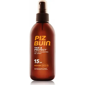 Přípravek na opalování Piz Buin Tan & Protect Tan Accelerating Oil Spray SPF15 sprej na opalování 150 ml