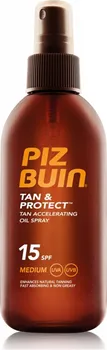 Přípravek na opalování Piz Buin Tan & Protect Tan Accelerating Oil Spray SPF15 sprej na opalování 150 ml