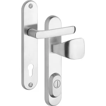 Dveřní kování Rostex R1/O Baryt bezpečnostní kování - klika-madlo 72 NerezMatTi