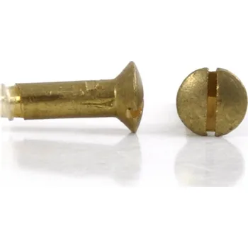 Vrut Vrut do dřeva mosazný, čočková hlava - 2.5x12