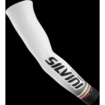 Cyklistické návleky Návleky na ruce Silvini TUBO-TEAM White Velikost: XL