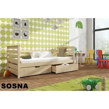 Postel EXO s úložným prostorem 90x200 cm masiv