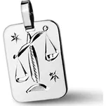 Stříbrný přívěsek - znamení Váhy Přívěsek: s rytinou