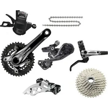 Sada komponentů pro jízdní kolo Shimano Deore 2x10 černá, 38-24, 11-32