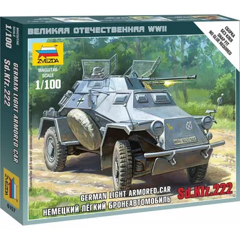 Plastikový model Zvezda 6157 Sd.Kfz.222 Armored Car 1:100
