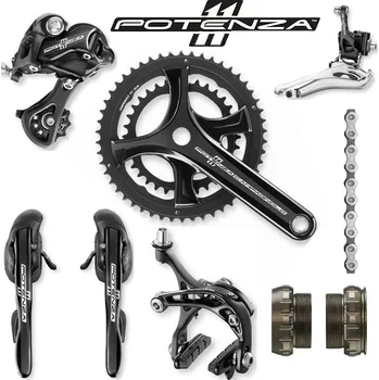 Sada komponentů pro jízdní kolo Campagnolo Potenza černá 52-36, 175 mm