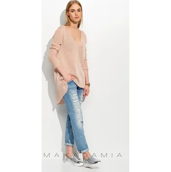 Dámský svetr Dámský svetr makadamia S38 lososový