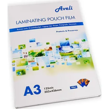 Laminovací fólie Laminovací fólie AVELI A3/250 mic (2x125), lesklé